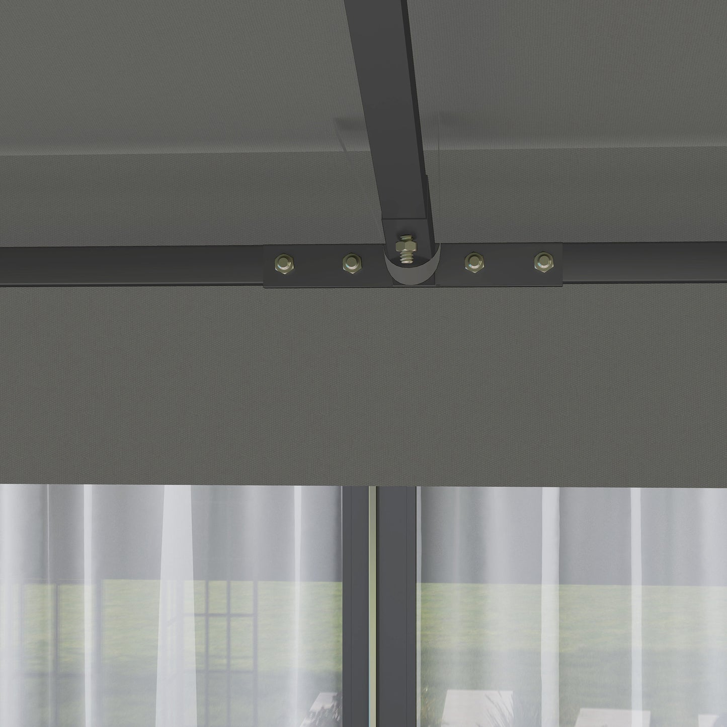 Outsunny 3 x 3(m) Gazebo Frame Replacement - Grey