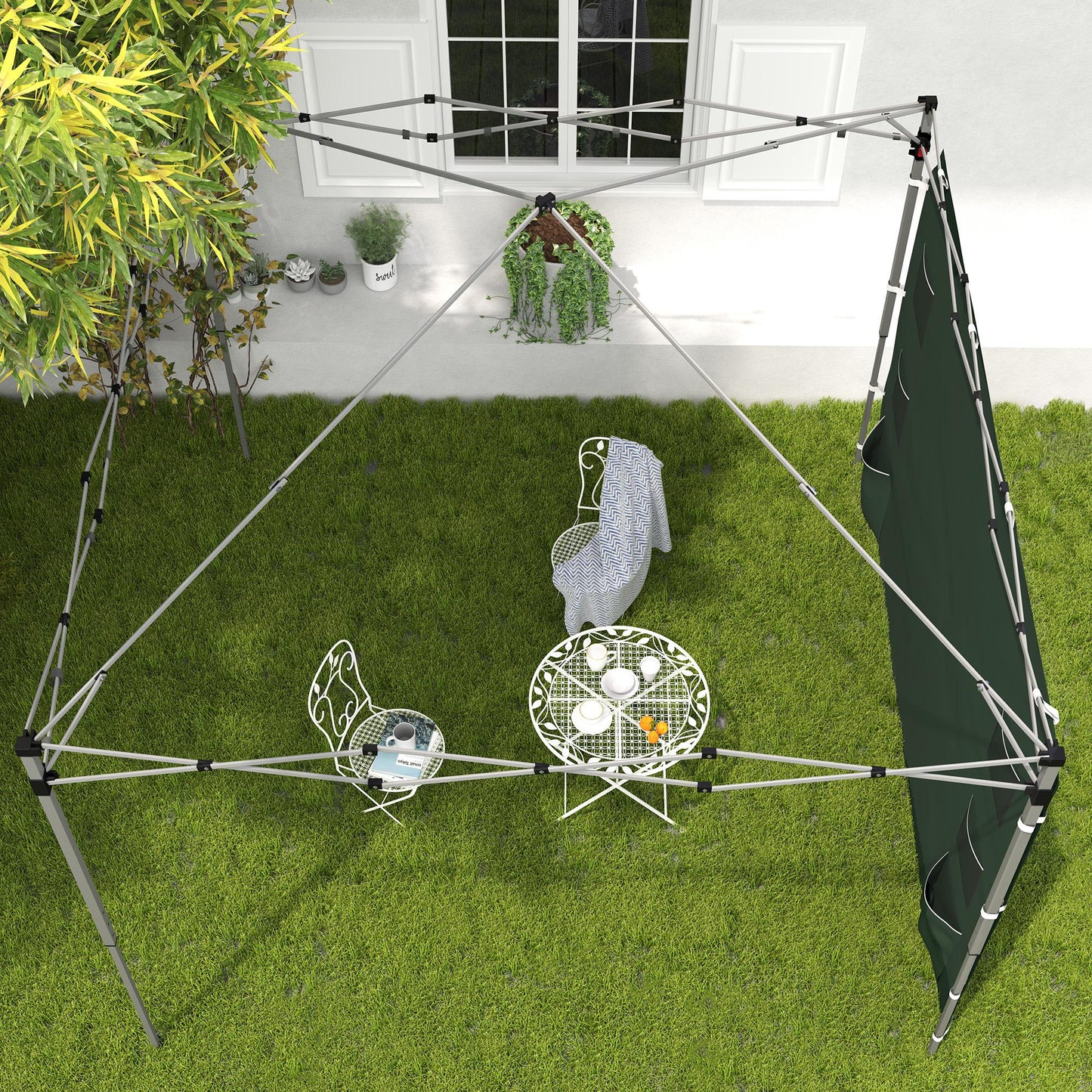 Outsunny 195 x 295cm Replacement Gazebo Sidewall - Green