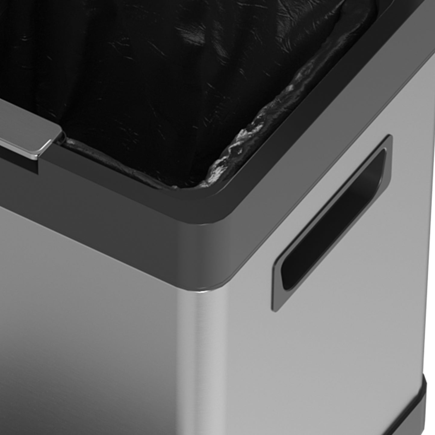 HOMCOM 20+14L Dual Kitchen Bin, Stainless Steel, Pedal & Tilt Out, Soft-Close, Silver