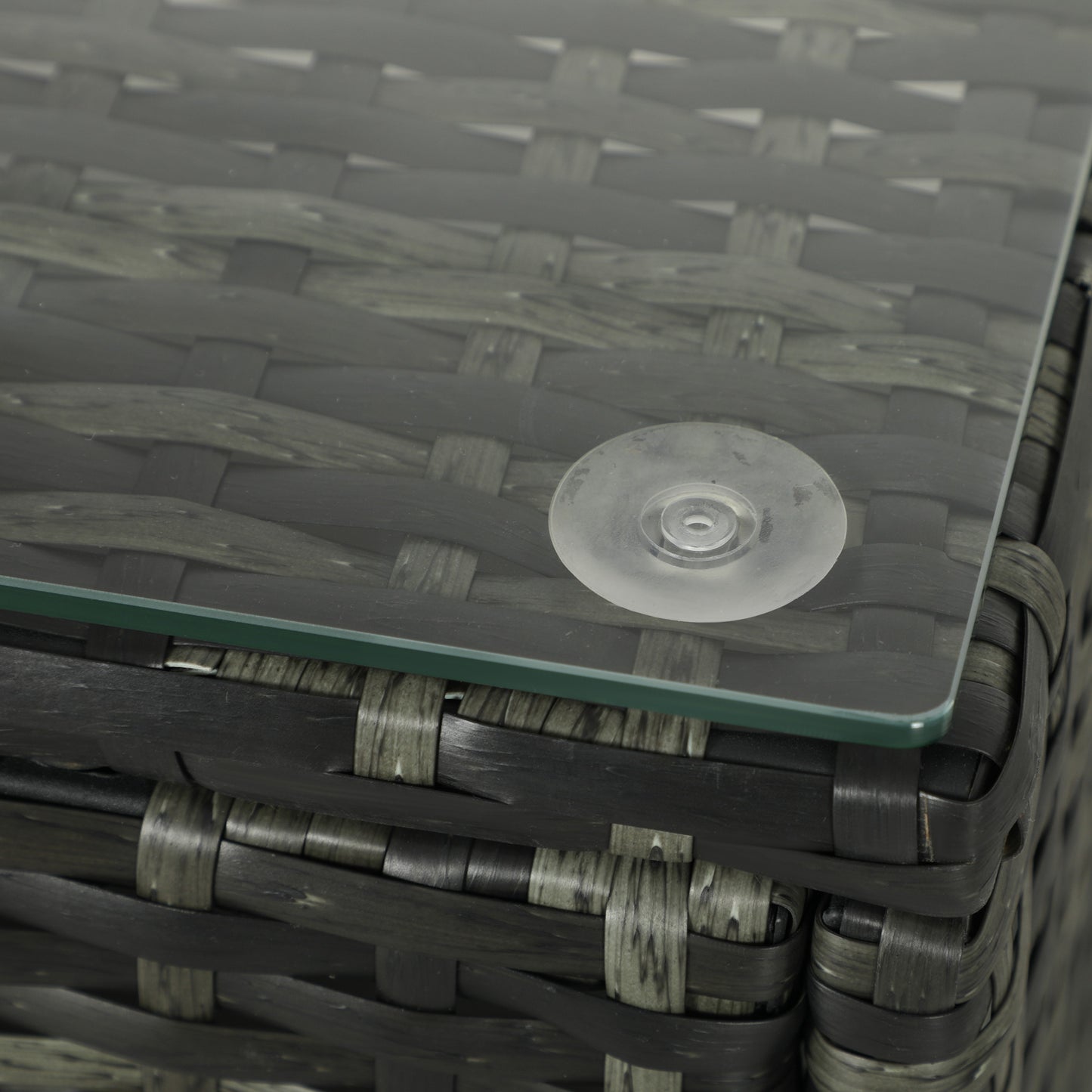 Outsunny Rattan Garden Furniture Set, Sofa & Coffee Table, Orange