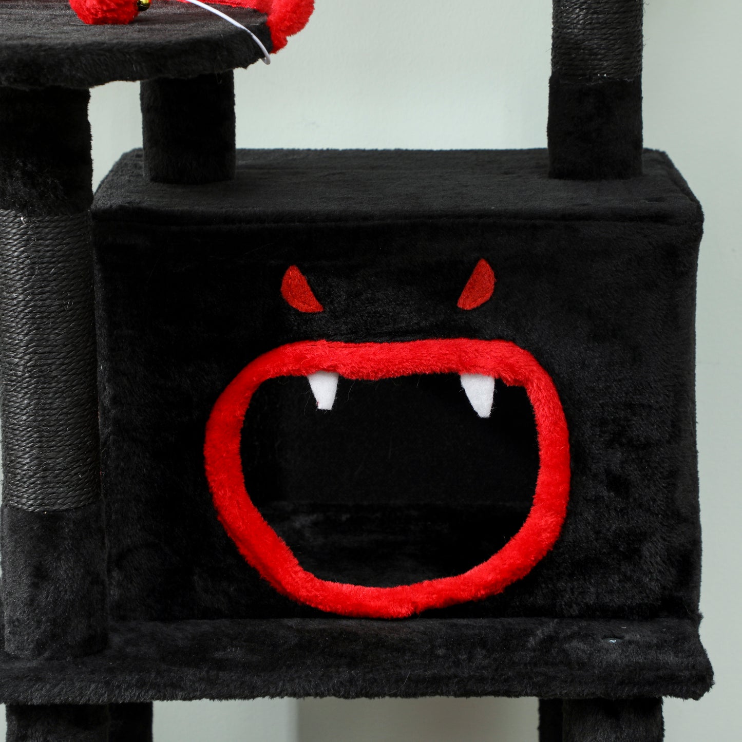 PawHut Gothic Cat Tree, 152 cm Multi-Level Cat Tower for Large Cats with Coffin Bed, Large Condo, for Halloween