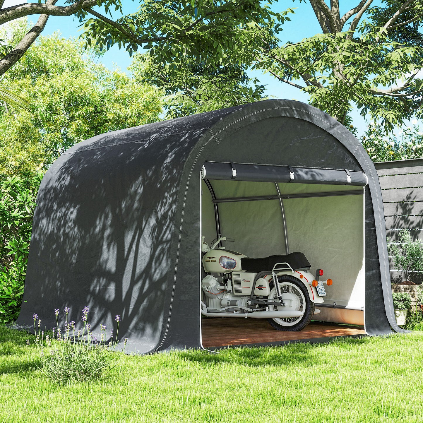 Outsunny Heavy-Duty Portable Storage Tent Grey 3x3m