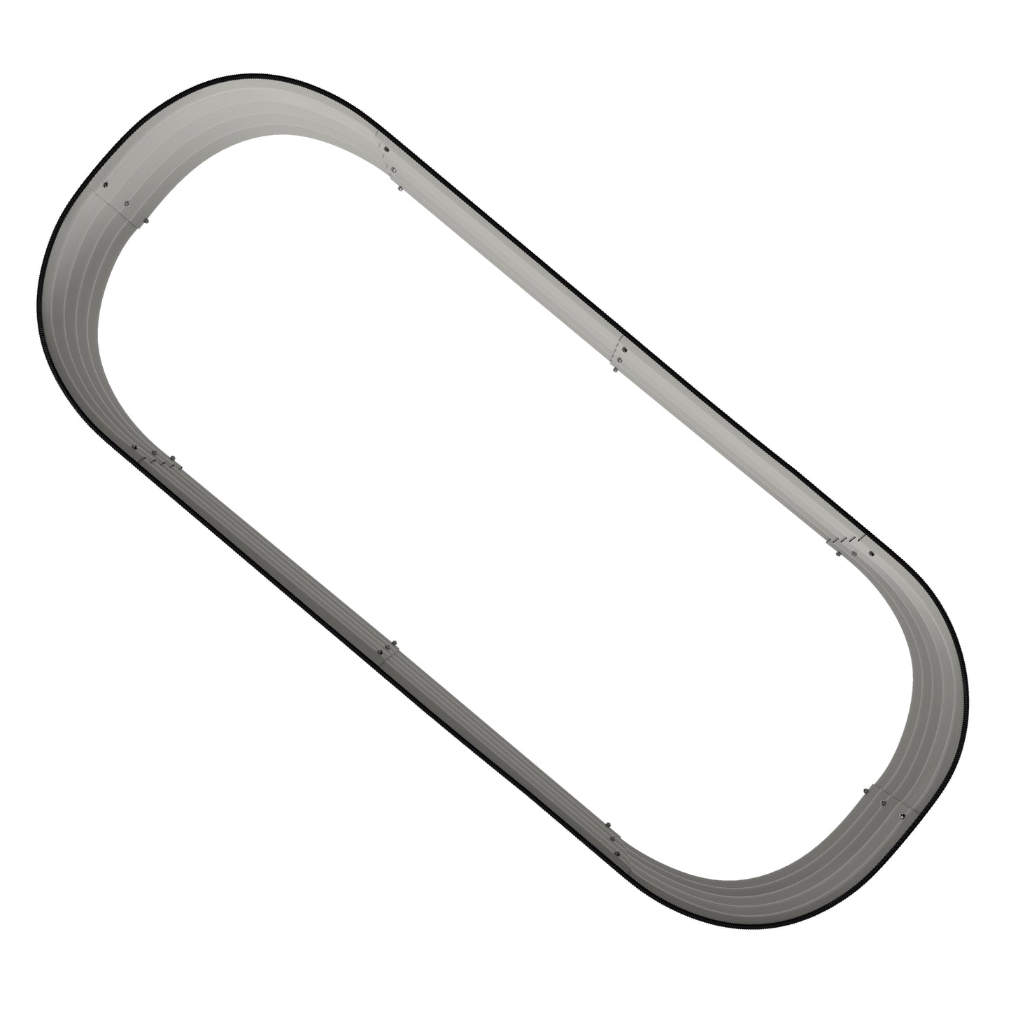 Outsunny Galvanised Raised Garden Bed, Metal Planter Box with Safety Edging, for Flowers, Herbs, Succulents, Silver