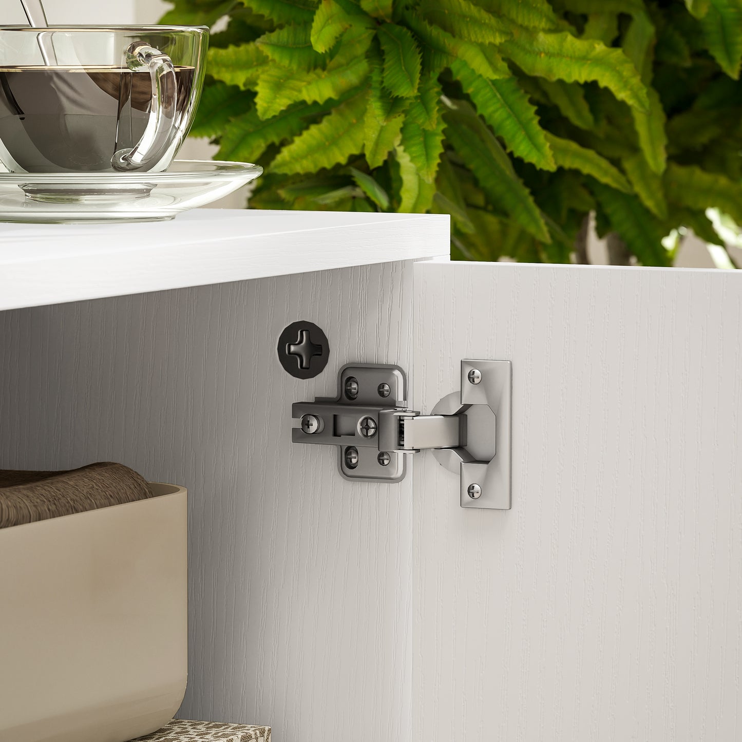 HOMCOM TV Stand up to 55 Inches, TV Unit with Open Shelves and Cable Holes - White