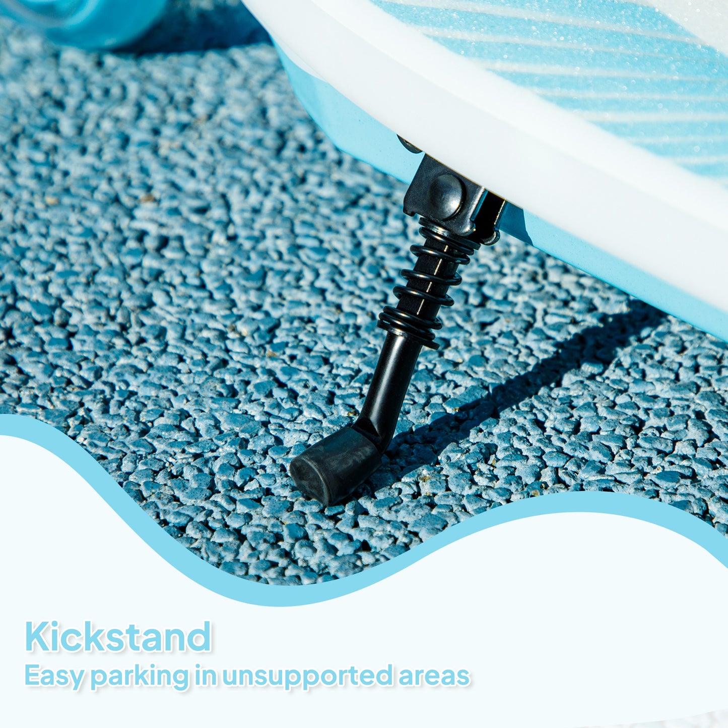 AIYAPLAY Electric Scooter for Kids Ages 4-7, Auxiliary Wheels, LED Light, Electric Brake, 6 KM/H, Blue