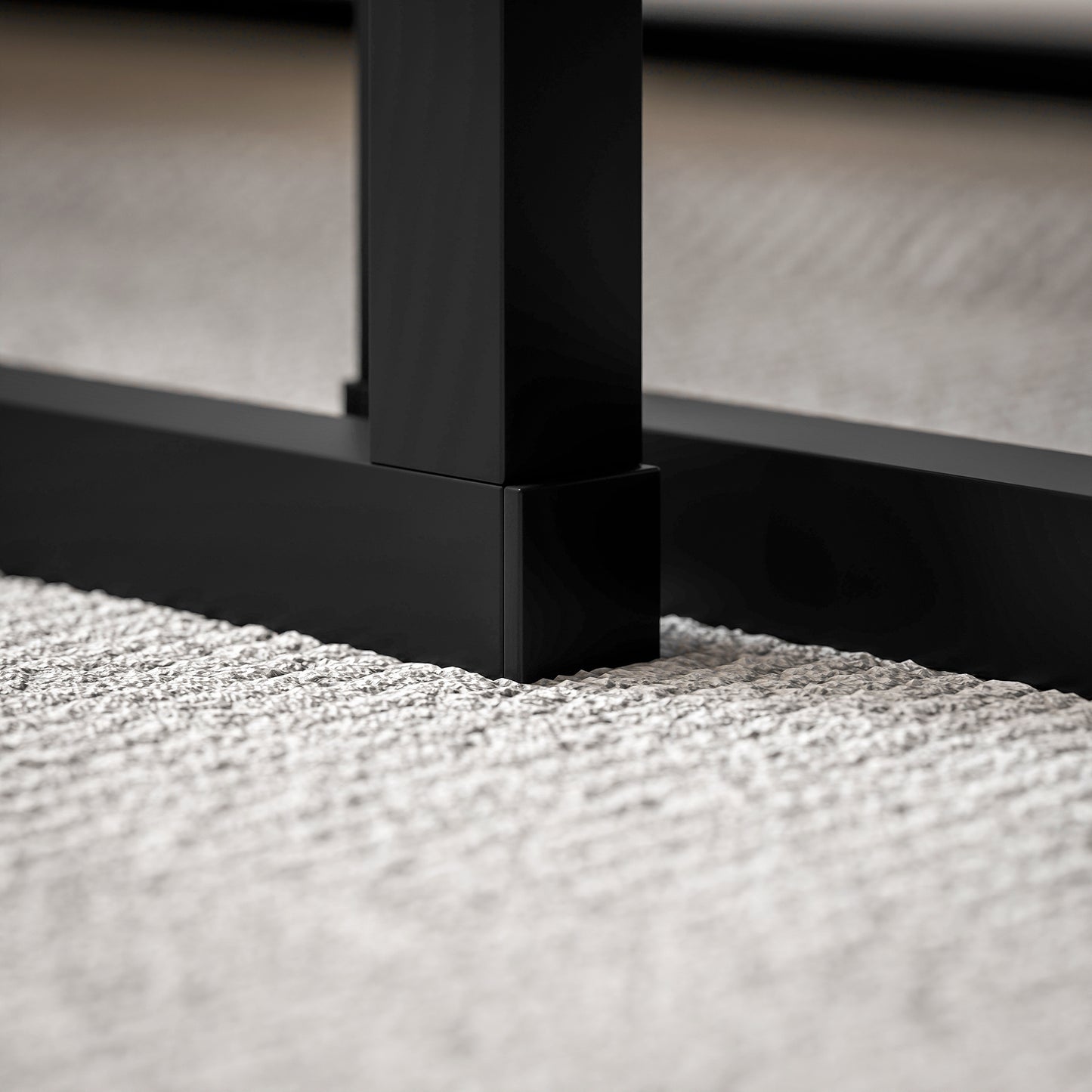 HOMCOM Coffee Tables Set of 2, Industrial Nest of Tables with Metal Frame for Living Room Bedroom, Dark Grey Marble Effect