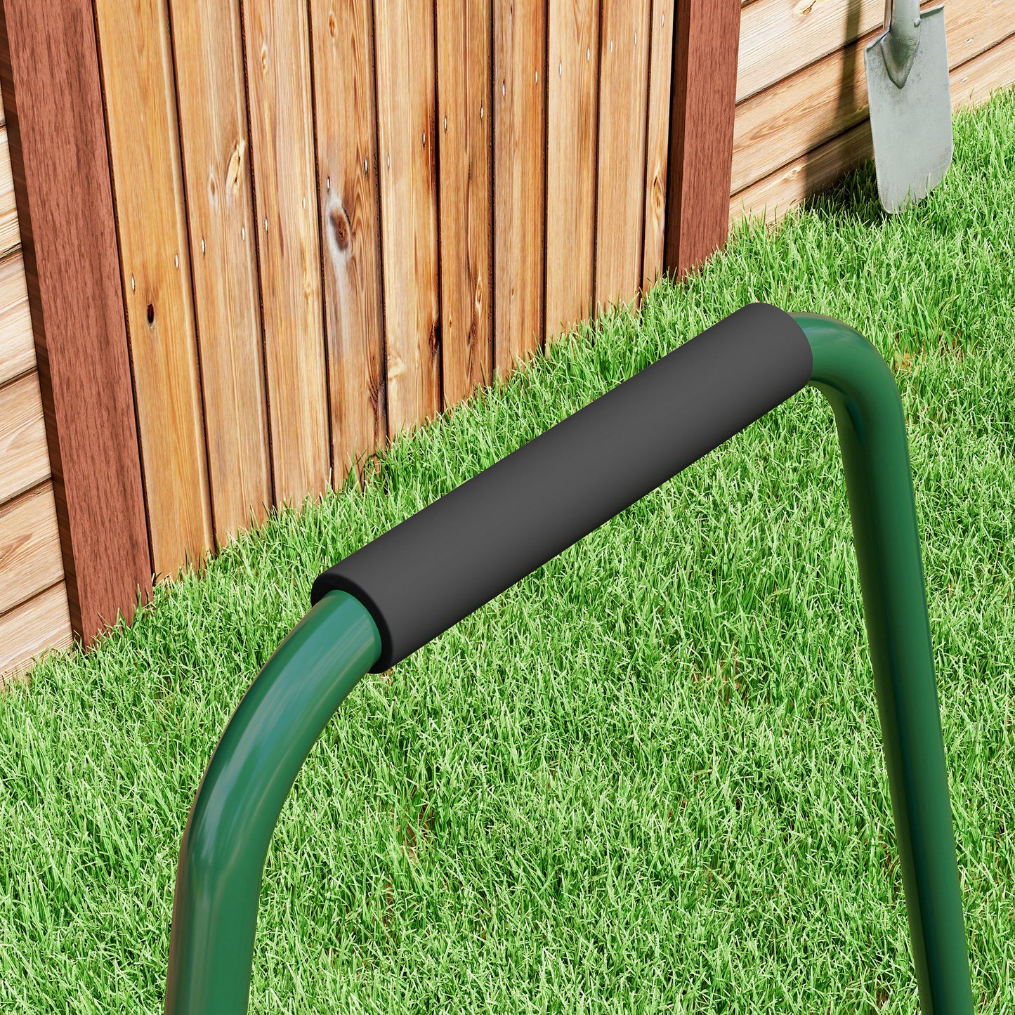 Outsunny 63 L Heavy Duty Water Or Sand Filled Ø30cm Garden Steel Lawn Roller Drum - Dark Green