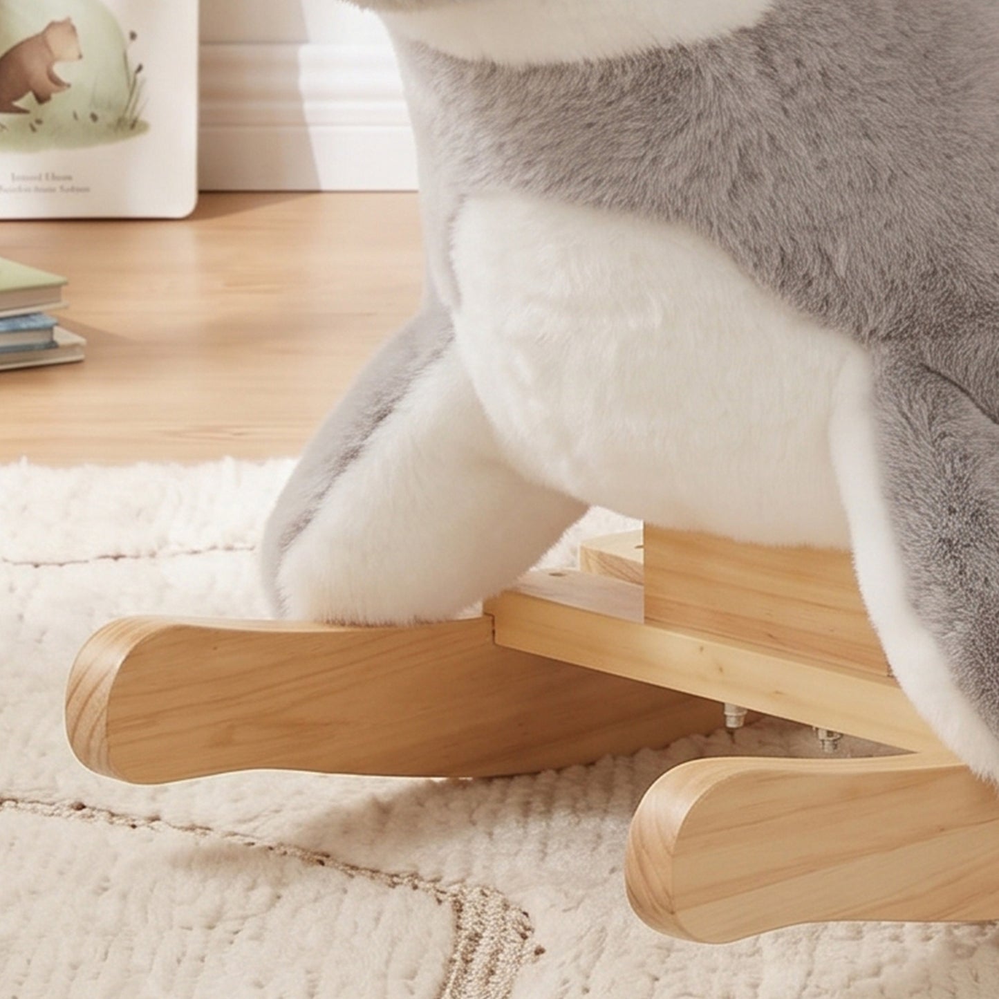 AIYAPLAY Baby Rocking Horse, Seal Rocking Animal with Sounds and Belt for Toddlers 12-36 Months,