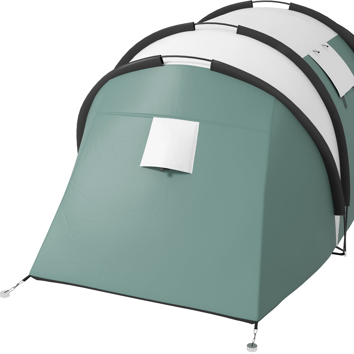 Outsunny Camping Tent with 2 Bedrooms and Living Area 3000mm Waterproof Family Tent for Fishing Hiking Festival Dark Green