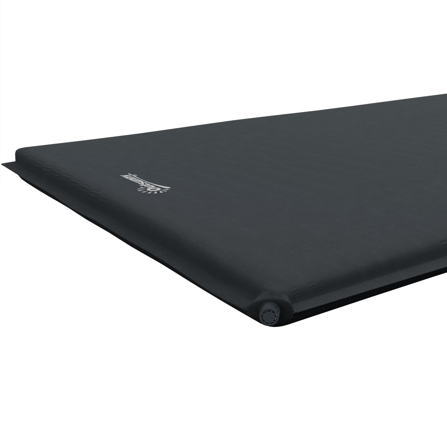 Outsunny Single Inflatable Mattress Sleeping Pad, Self-Inflating, Grey