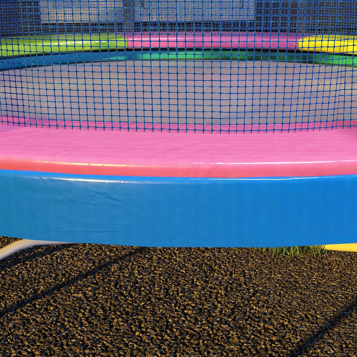 SPORTNOW Trampoline Spring Cover, 8FT Pad Replacement with Elastic Cord, Waterproof, UV & Tear-Resistant, Multi-Colored