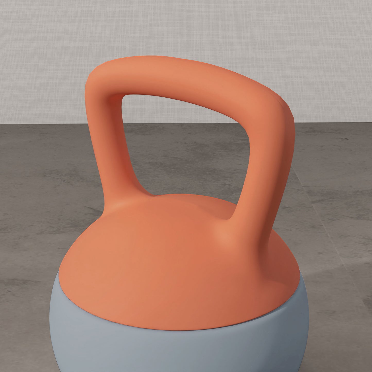SPORTNOW Soft Kettlebell, 10kg Kettle Bell with Non-Slip Handle for Home Gym Weight Lifting and Strength Training, Orange and Grey