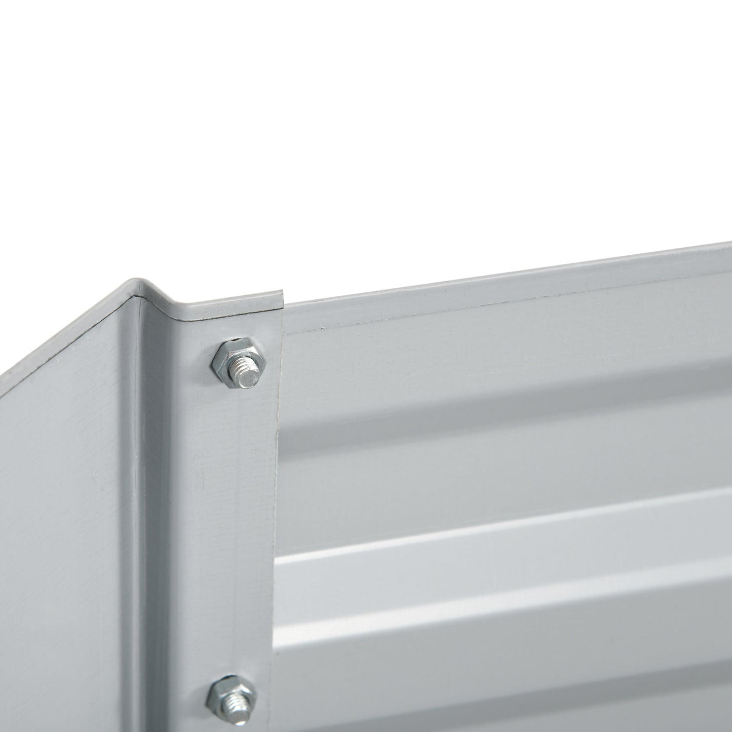 Outsunny Set of 2 Raised Garden Beds, Galvanised Steel Planters with Reinforced Rods for Vegetables, Plants, Flowers, 180x90x59 cm, Light Grey