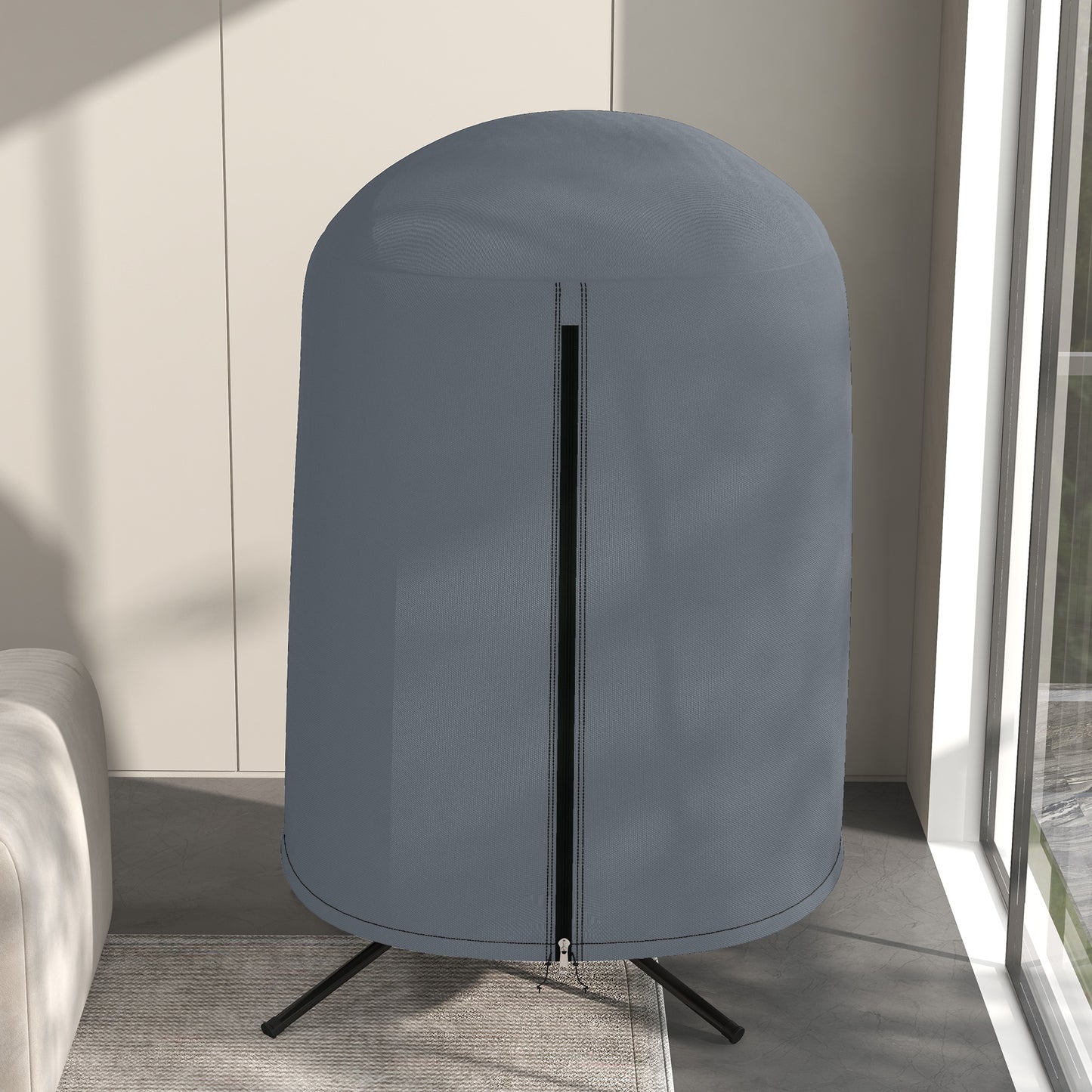 Outsunny 190 x Ø128cm Hanging Egg Chair Furniture Cover - Grey