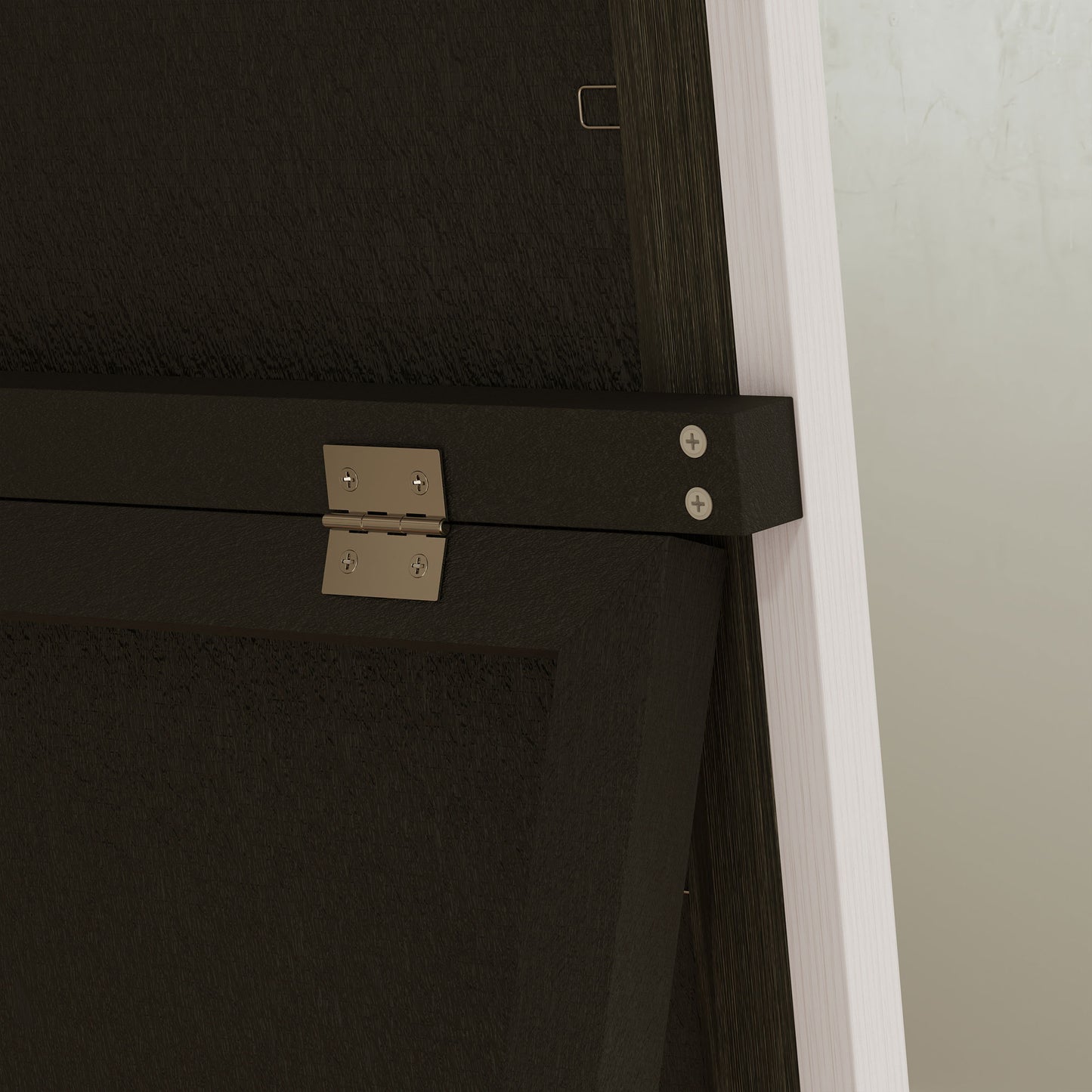 HOMCOM 162.6 cm Two-Tone Full Length Mirror - White/Grey-Tone