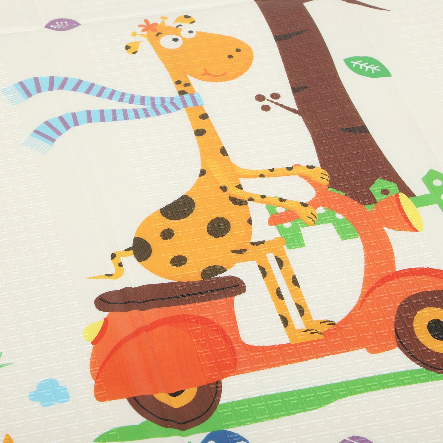 AIYAPLAY Foldable Reversible Baby Play Mat 200 x 180 cm, Waterproof, Non-Slip for Crawling and Learning, Tree & Forest Theme
