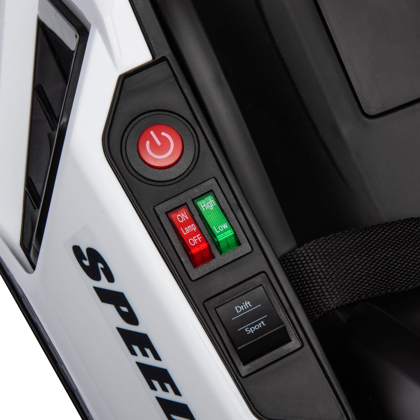 HOMCOM 24V Electric Go Kart for Kids with Adjustable Seat for 6-12 Years Old, White