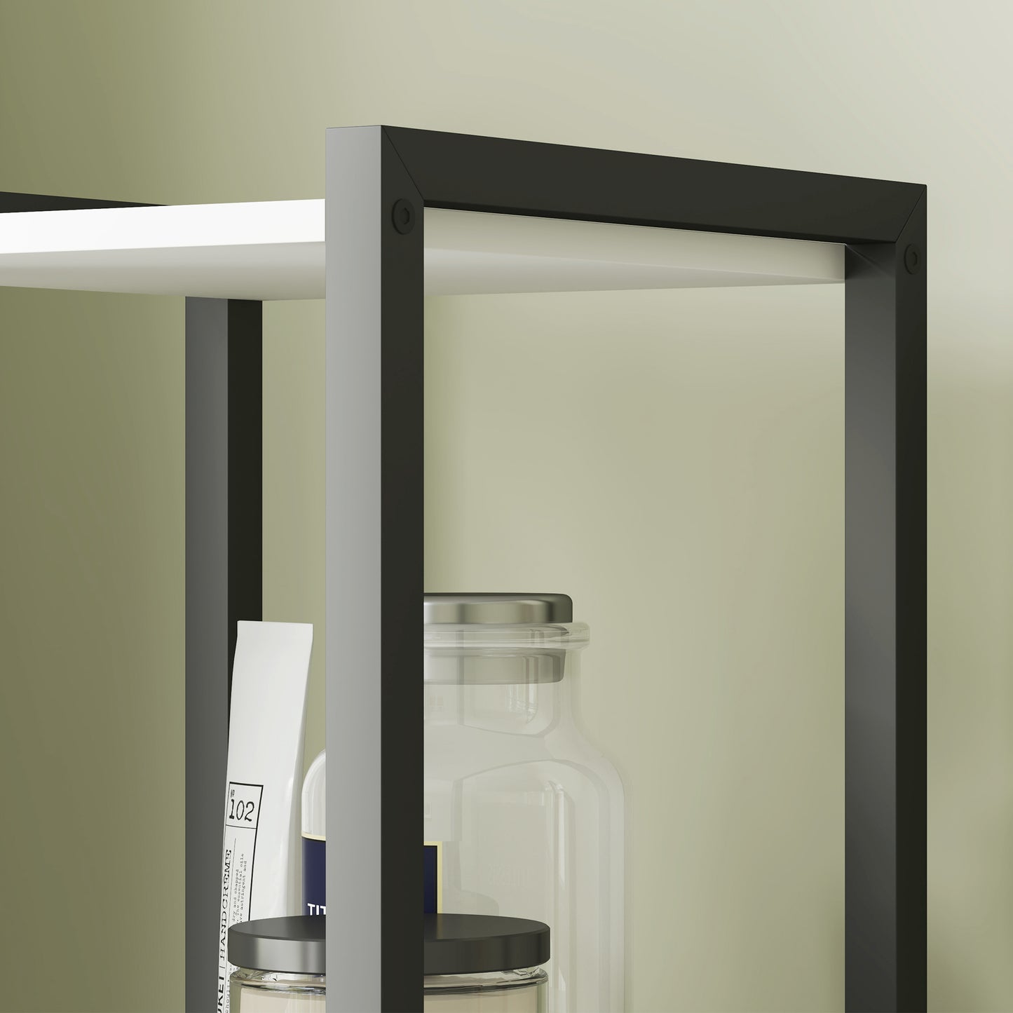 HOMCOM Tall Bathroom Cabinet with Adjustable Shelf, 30 x 30 x 170 cm, White