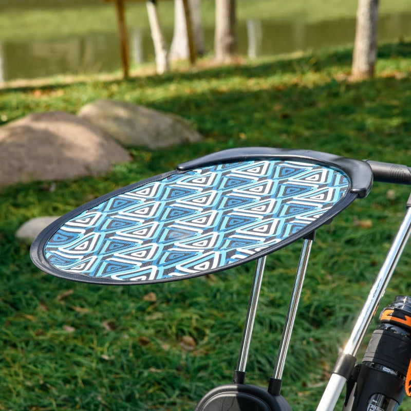 HOMCOM 4 in 1 Tricycle for Kids with 5-point harness straps Removable Canopy Blue