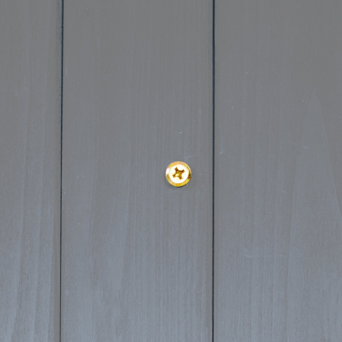 Outsunny Wooden Garden Storage Shed with 3 Shelves, Outdoor Tool Cabinet with Tilt Roof & Lockable Door, 77.5 x 54.2 x 179.5 cm, Grey