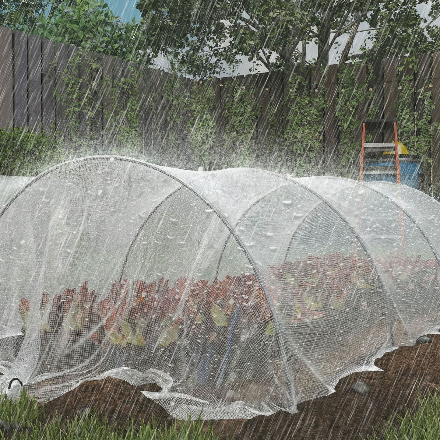 Outsunny 4 x 6m Waterproof Tarpaulin, Heavy Duty 140GSM Tear-Resistant PE Tarp with Reinforced Grommets, UV Protected Cover
