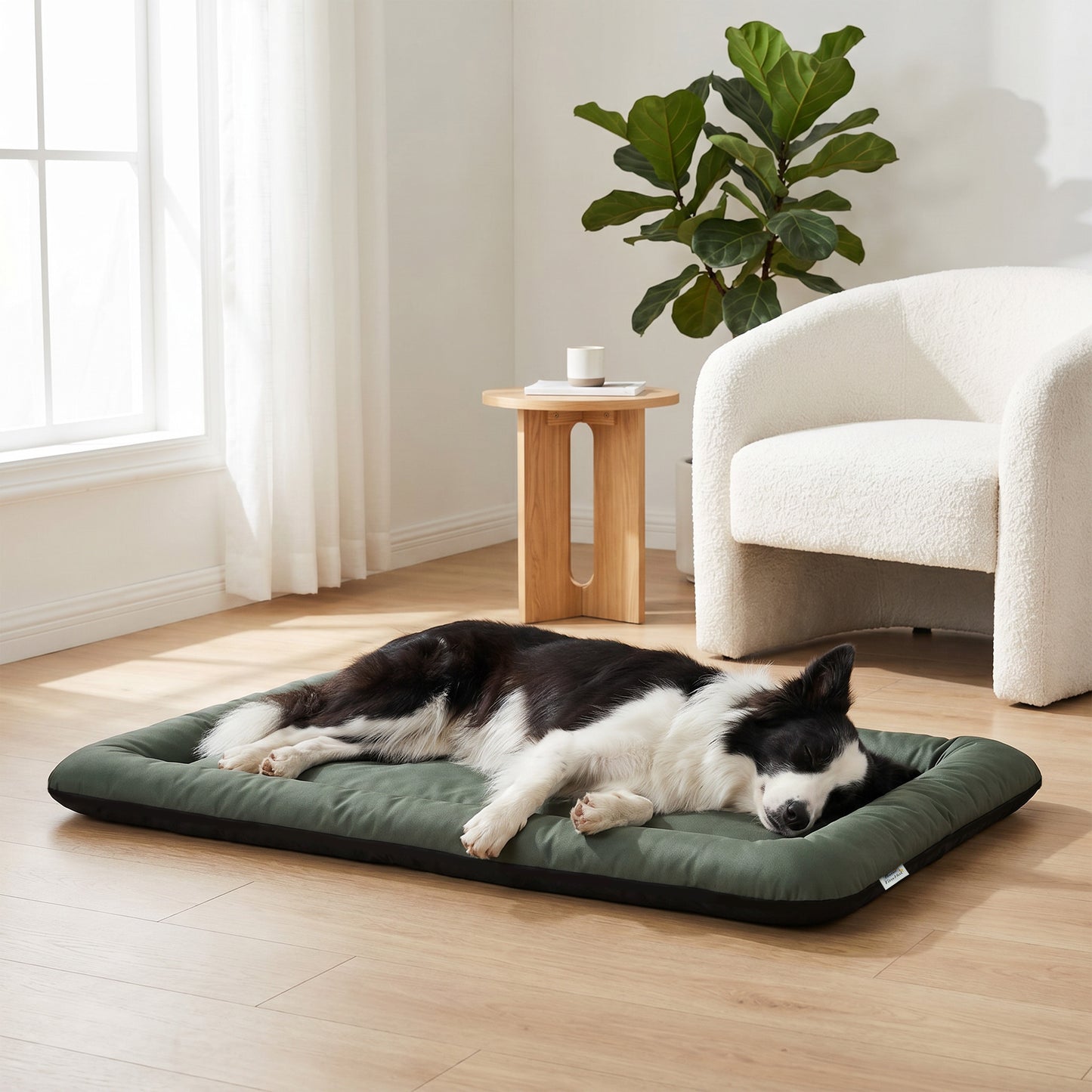 PawHut Waterproof Dog Bed, Foldable Pet Bed with Anti-Slip Bottom, Machine Washable for Medium and Large Dogs, 110 x 68 x 6 cm