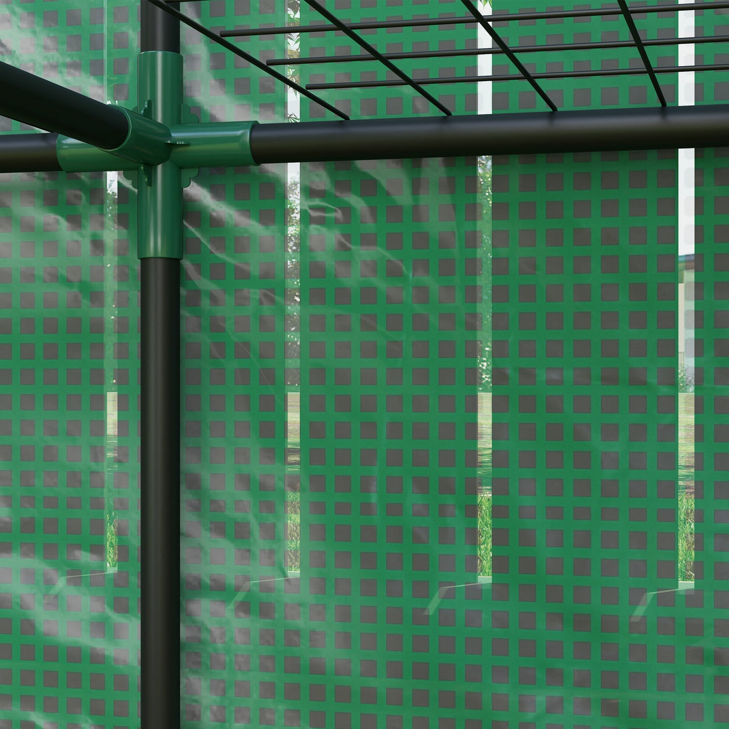 Outsunny Three-Tier Mini Greenhouse - Green