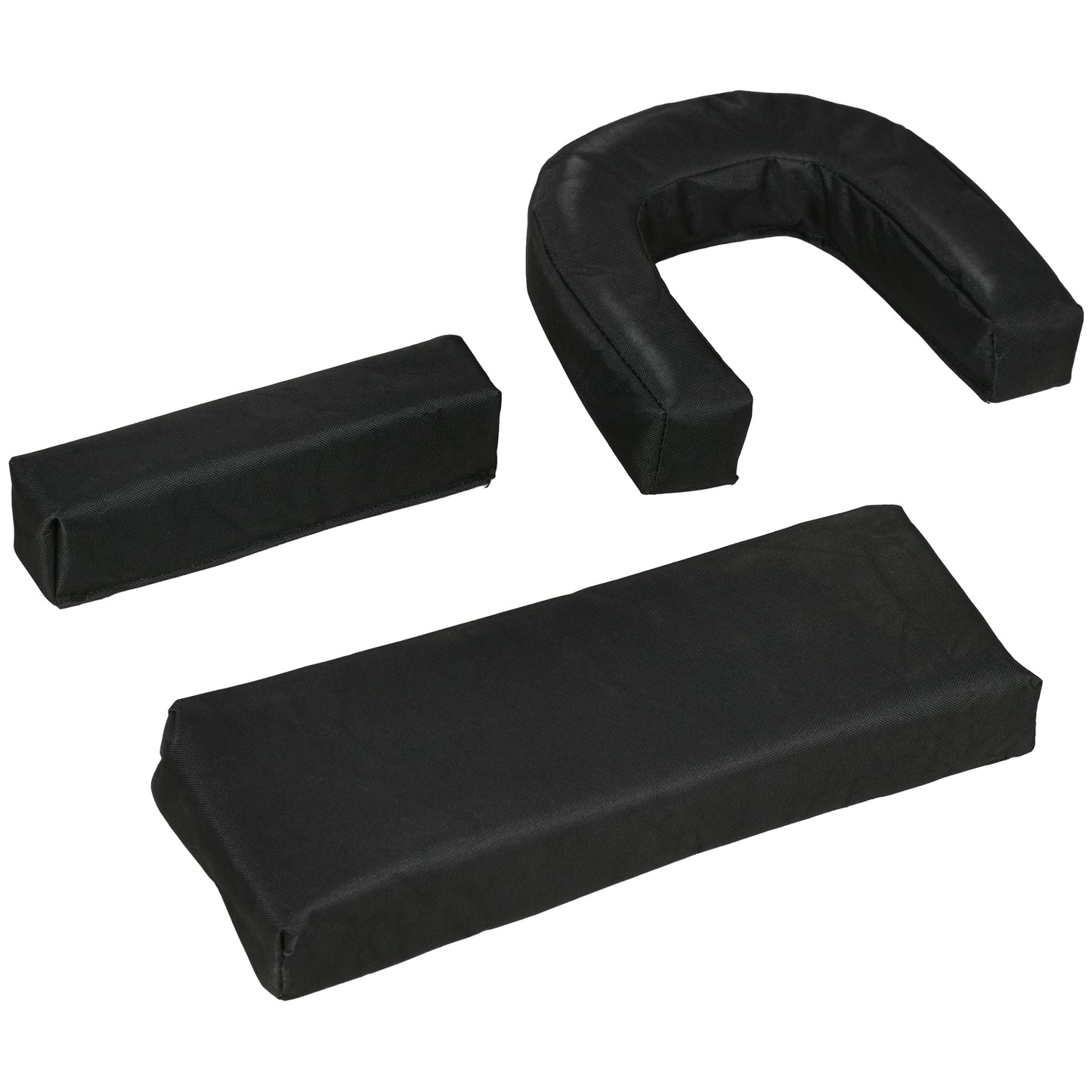 Outsunny Adjustable Backrest Foldable Sun Lounger Set with Pillow - Black