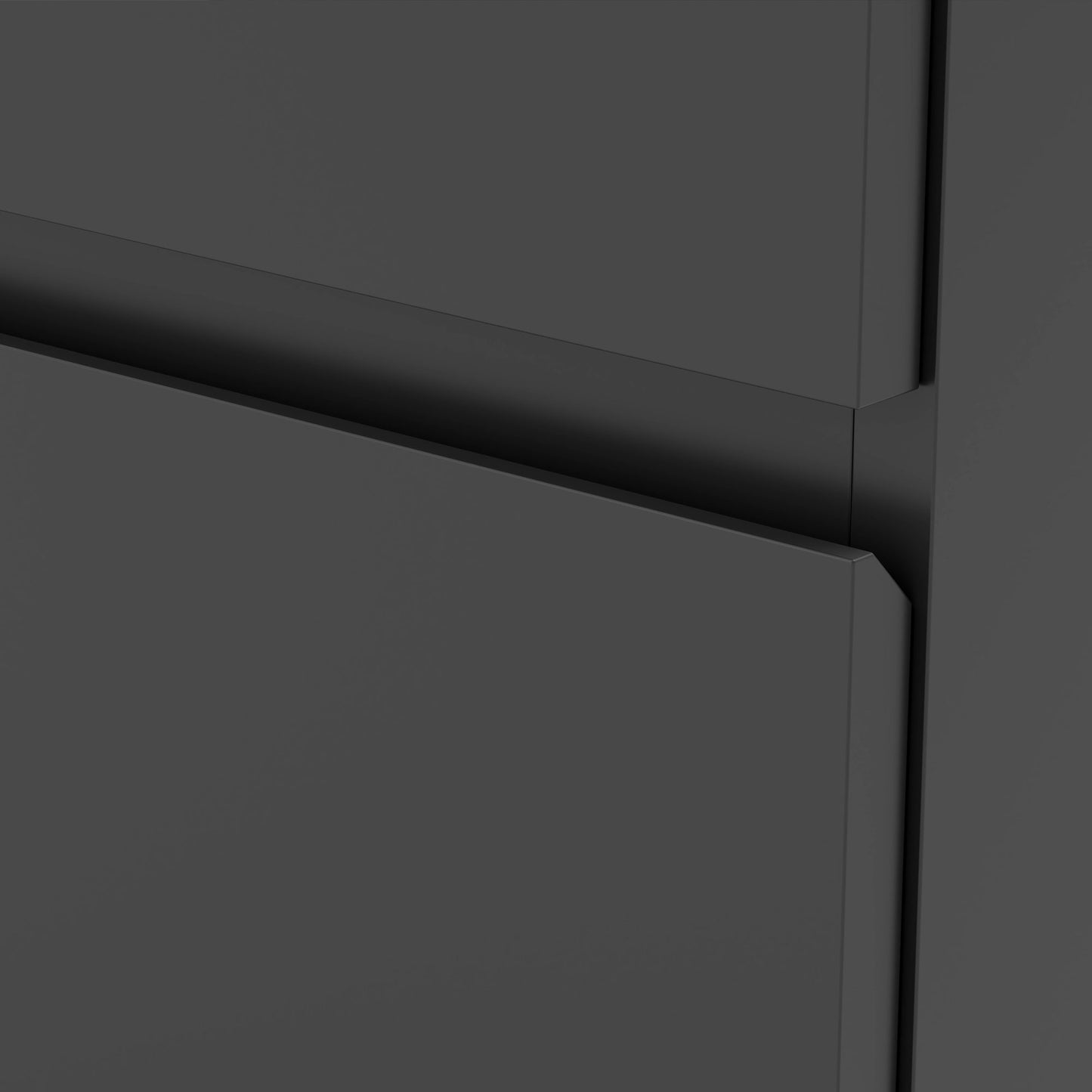 HOMCOM Chest of Drawers, 4-Drawer Storage Cabinets, Modern Dresser, Storage Drawer Unit for Bedroom - Black