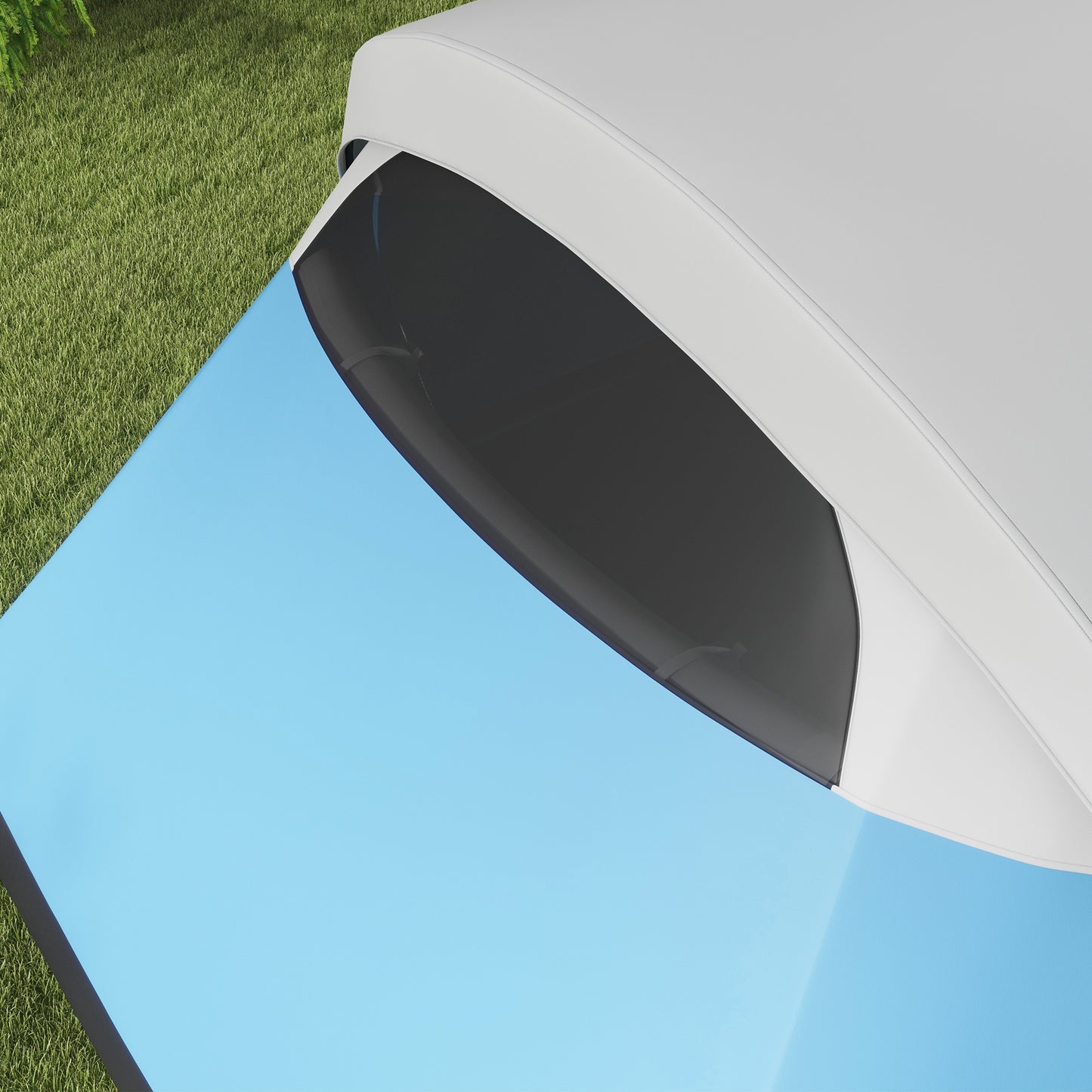 Outsunny 3000mm Waterproof Camping Tent for 5-6 Man Family Tent with Porch and Sewn in Groundsheet Portable with Bag Blue