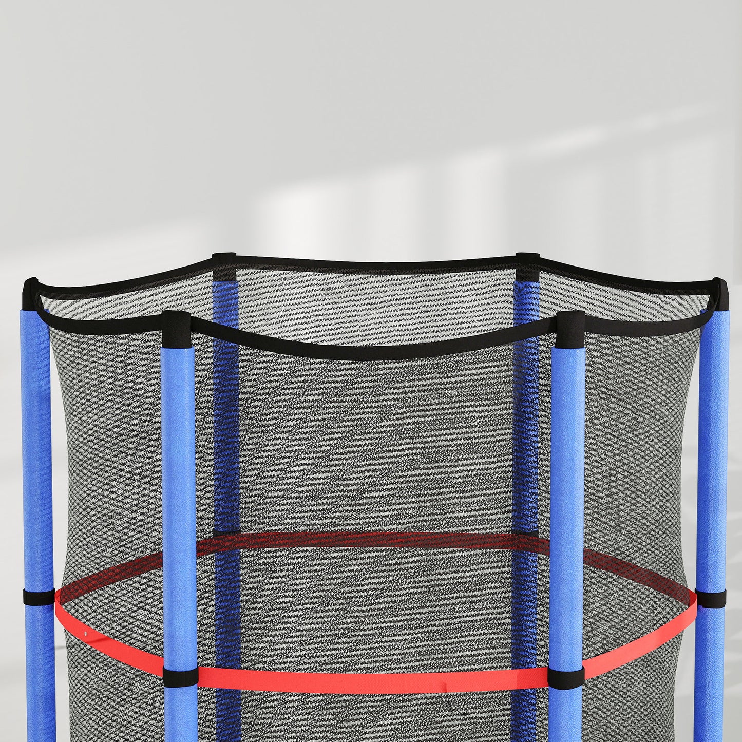 HOMCOM Kids Trampoline, with Enclosure Net, Steel Frame, for Ages 3-6 Years - MultiColoured