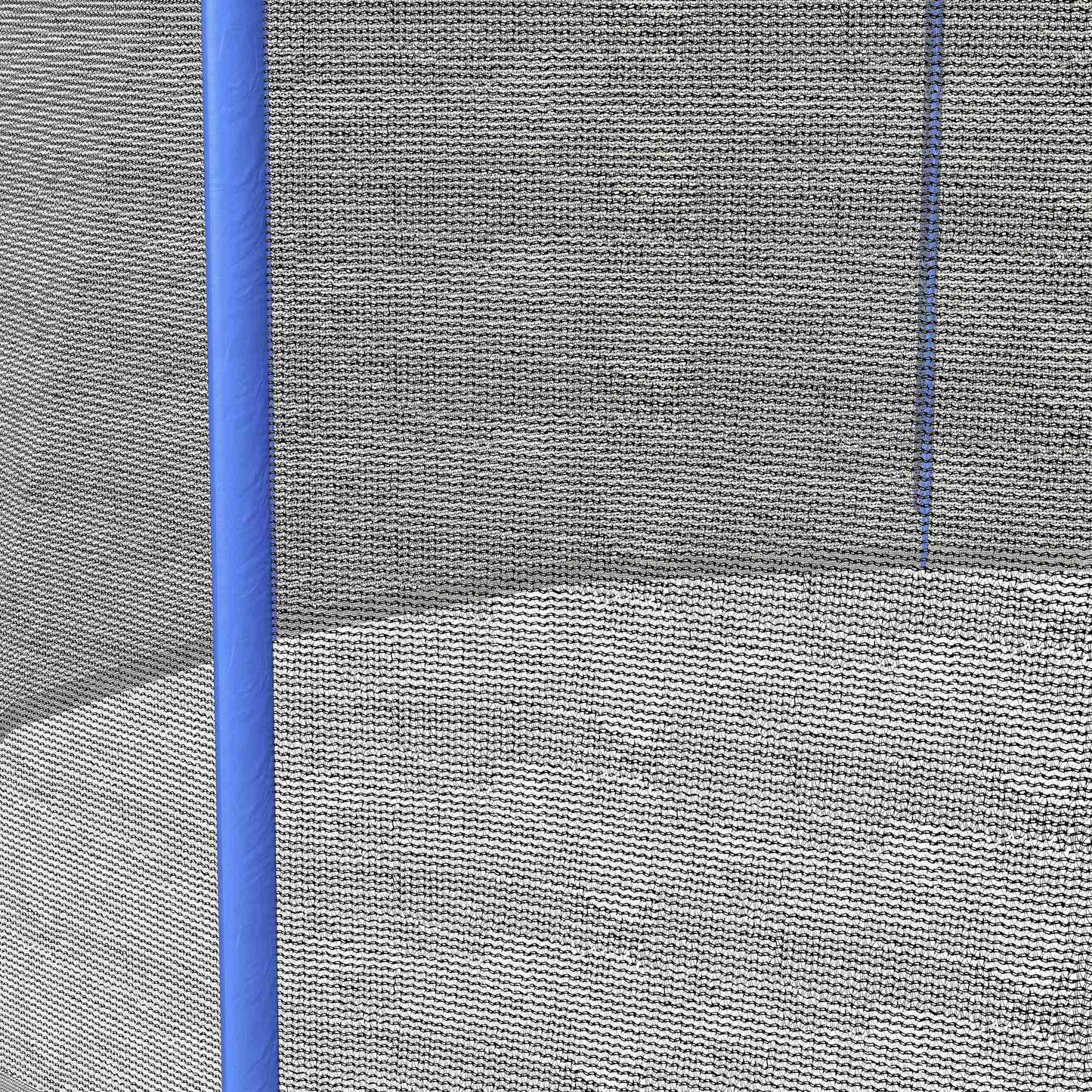 SPORTNOW 8ft Trampoline Net Replacement with 6 Plastic Pole Covers, Weather-Resistant with Zipped Entrance, Poles Not Included, Blue