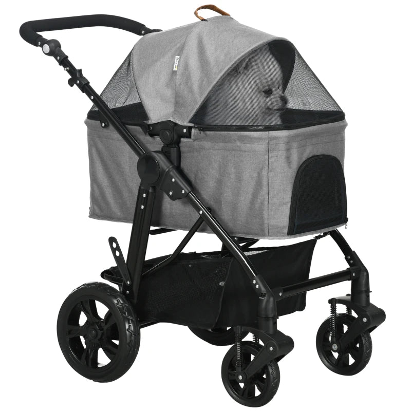 PawHut Dog Stroller Pushchair Detachable Pet Carrier Carrying Bag Fold mhstar