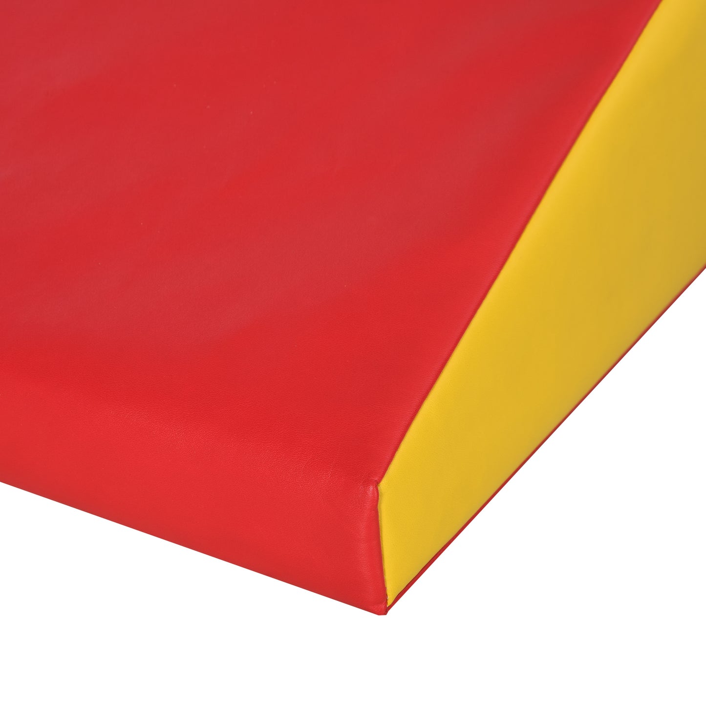 HOMCOM 2 Piece Soft Play Set for Toddler Climb and Crawl, for 12-36 Months, Red