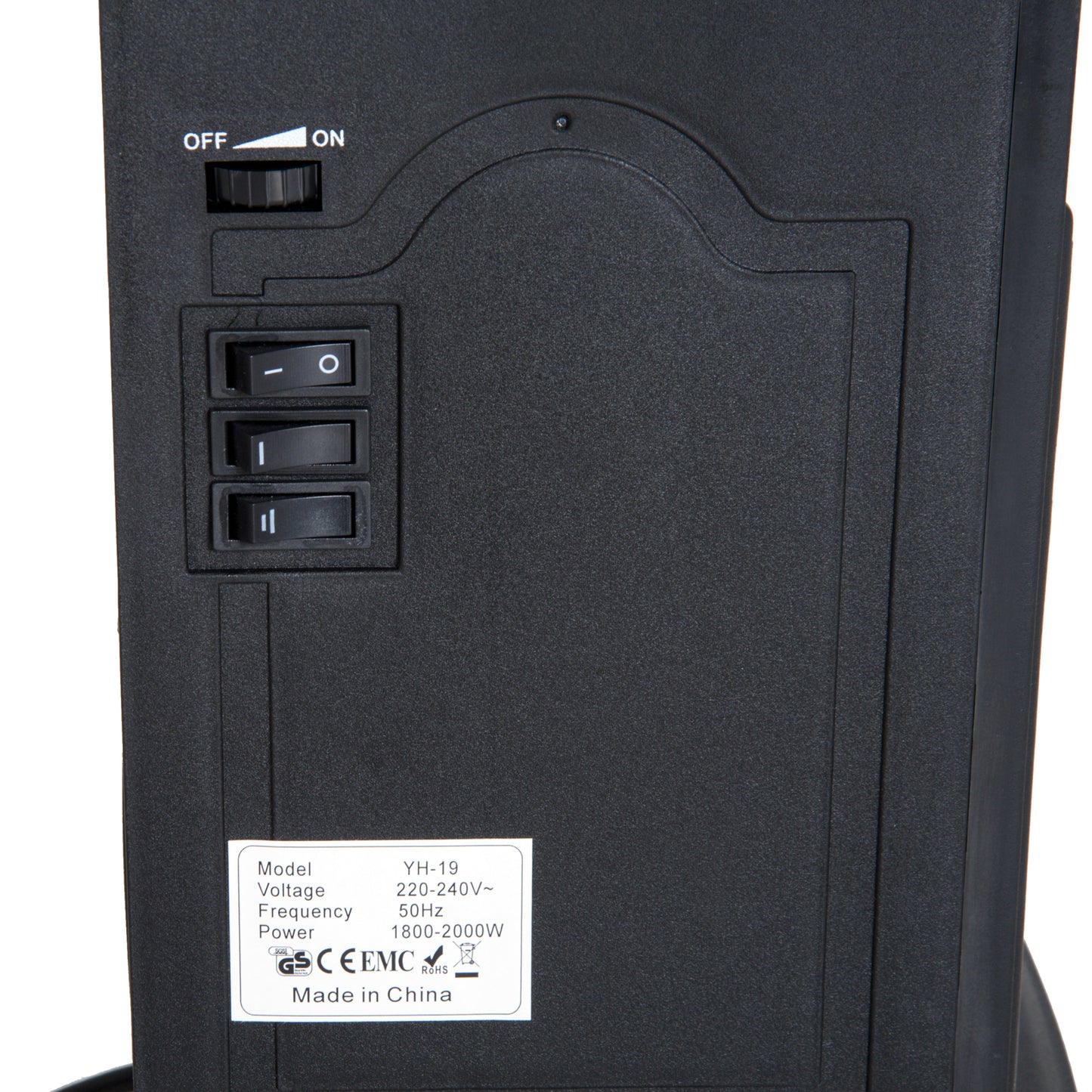 HOMCOM Freestanding Electric Fireplace Heater, 1000W/2000W, w/ LED Flame Effect-Black