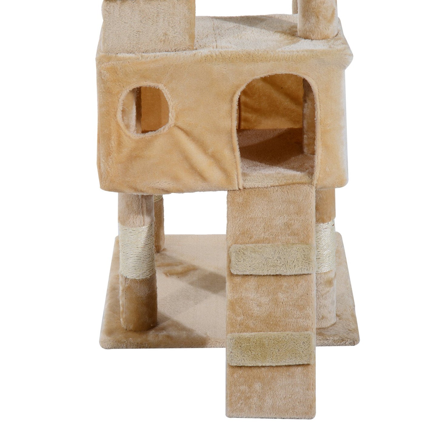 PawHut 170cm Cat Tree Kitten Kitty Scratcher Post Climbing Tower Activity Center House-Cream