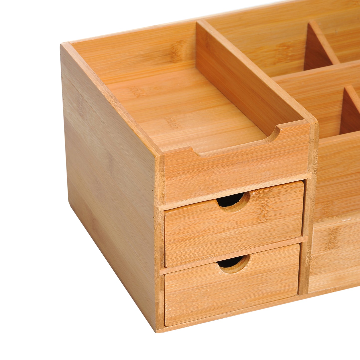HOMCOM Bamboo Desktop Organiser, 33Lx20.5Wx15.5H cm