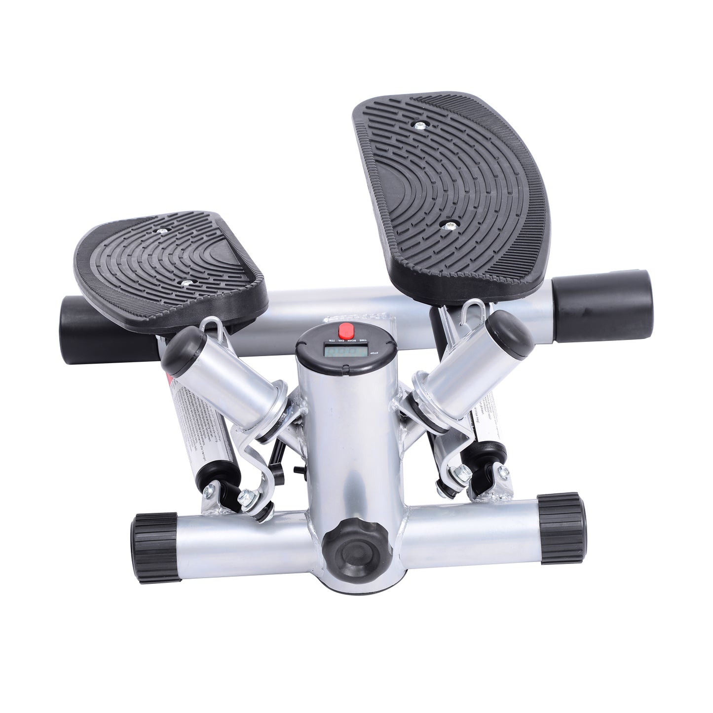 HOMCOM Mini Stepper W/Arm Cord-Black/Silver Grey