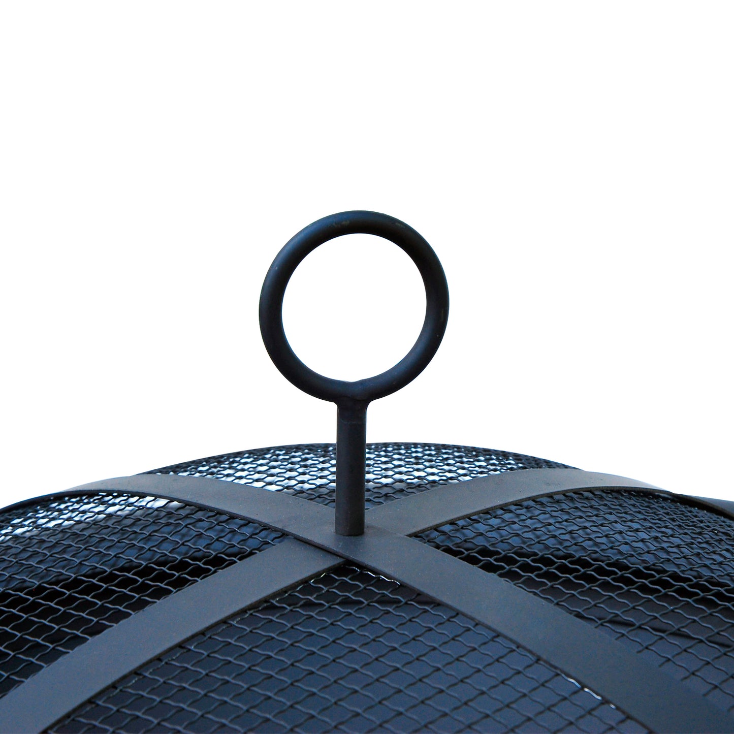 Outsunny Steel Fire Pit, Ø 56x45H cm (Lid Included)-Black