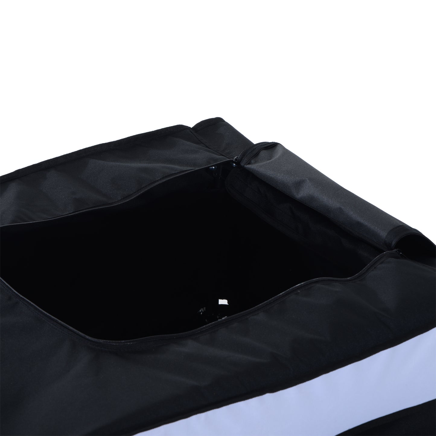 HOMCOM Folding Bicycle Cargo Trailer W/Cover-Black/White