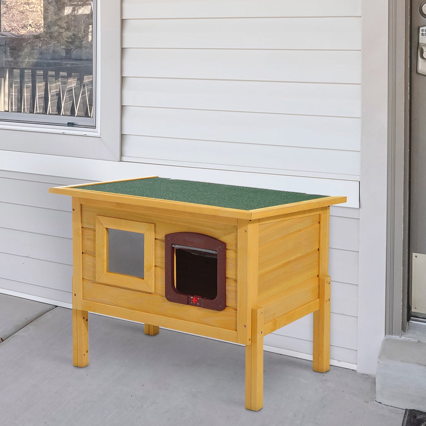 Pawhut 70L x 51.5W x 60H cm Wooden Pet House