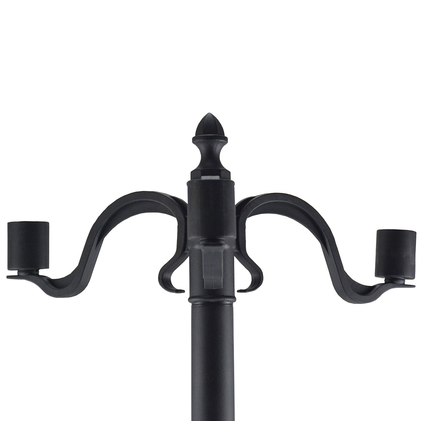 Outsunny 3-Solar Powered Lamp Post, IP44, 51.5Lx47Wx182.5H cm-Black