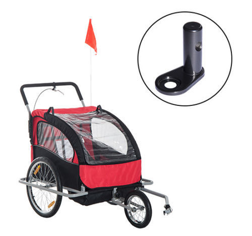 HOMCOM Steel Universal Bike Trailer Hitch Coupler Black