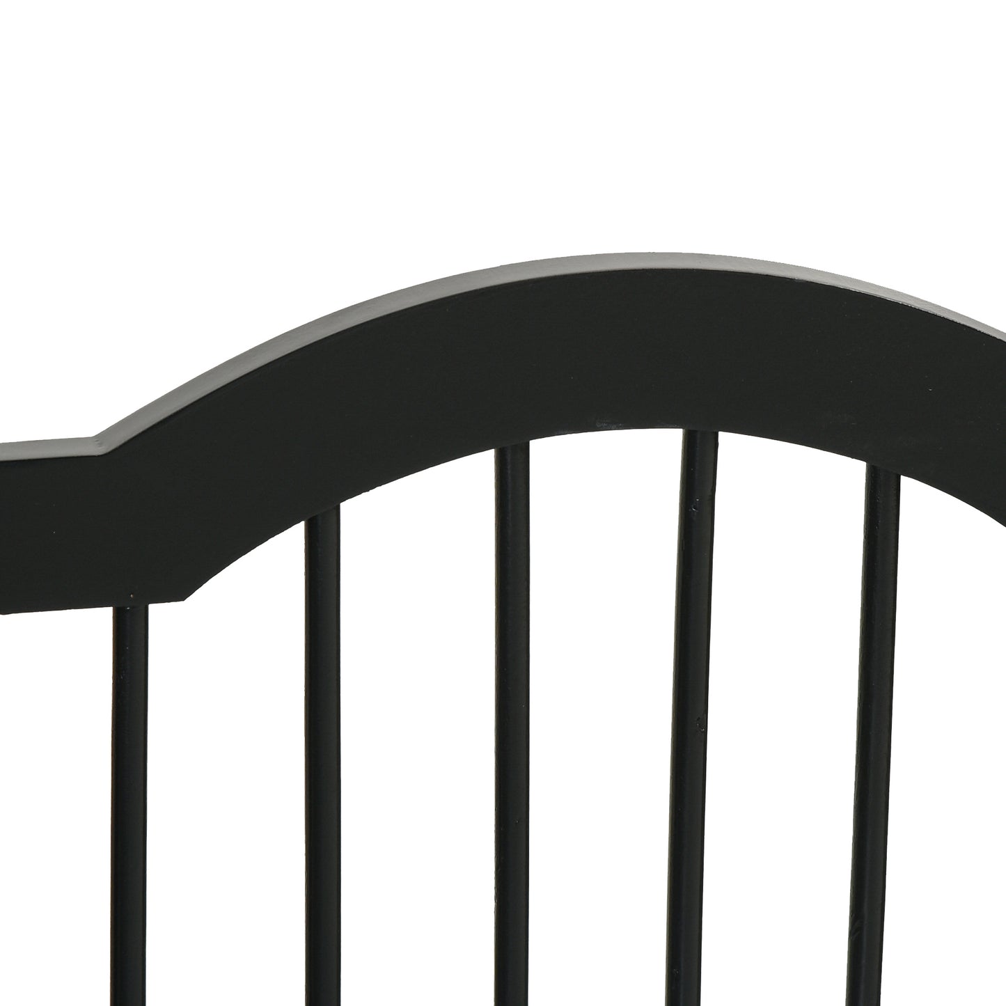 PawHut 3 Panels Dog Gate w/ Support Feet Fence Safety Barrier Freestanding Wood Black