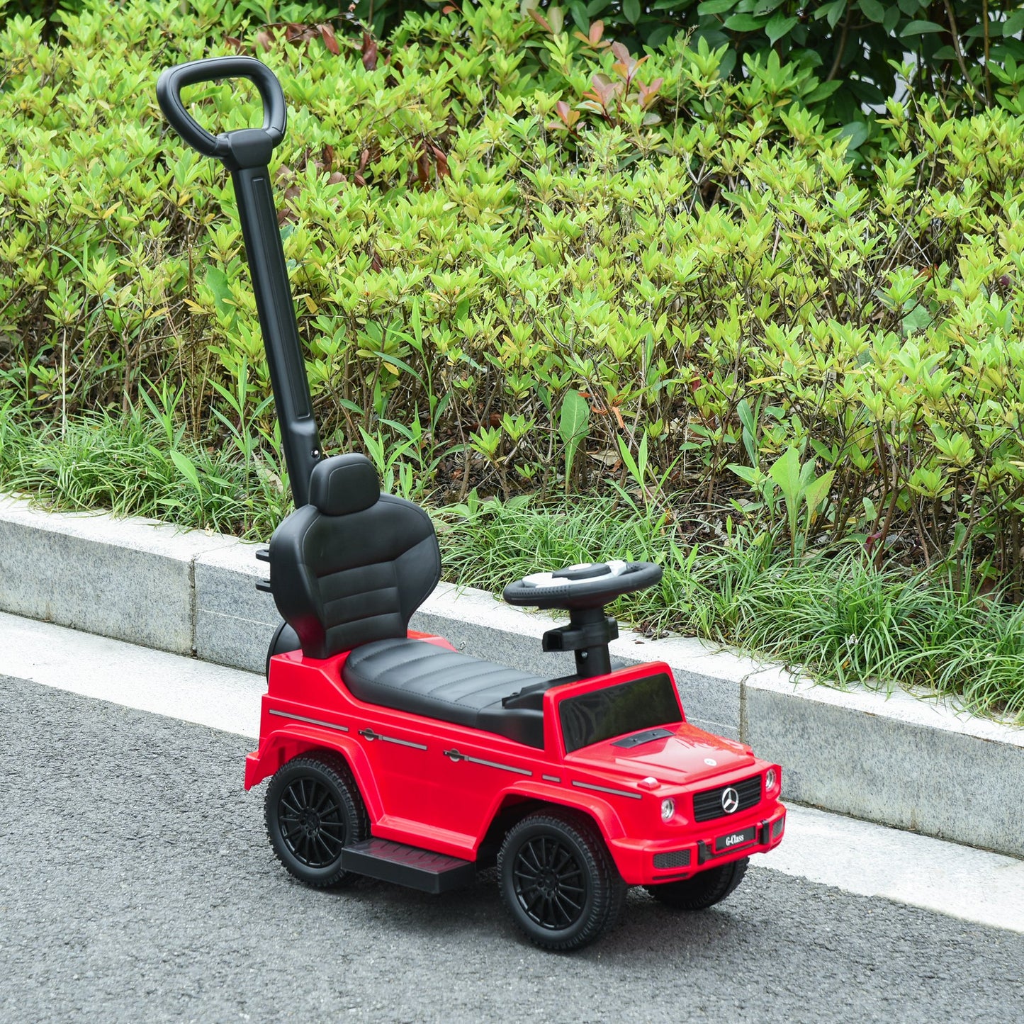 HOMCOM Benz G350 Ride-On Push Along Car Sliding Walker Floor Slider Stroller Toddler Vehicle, Red
