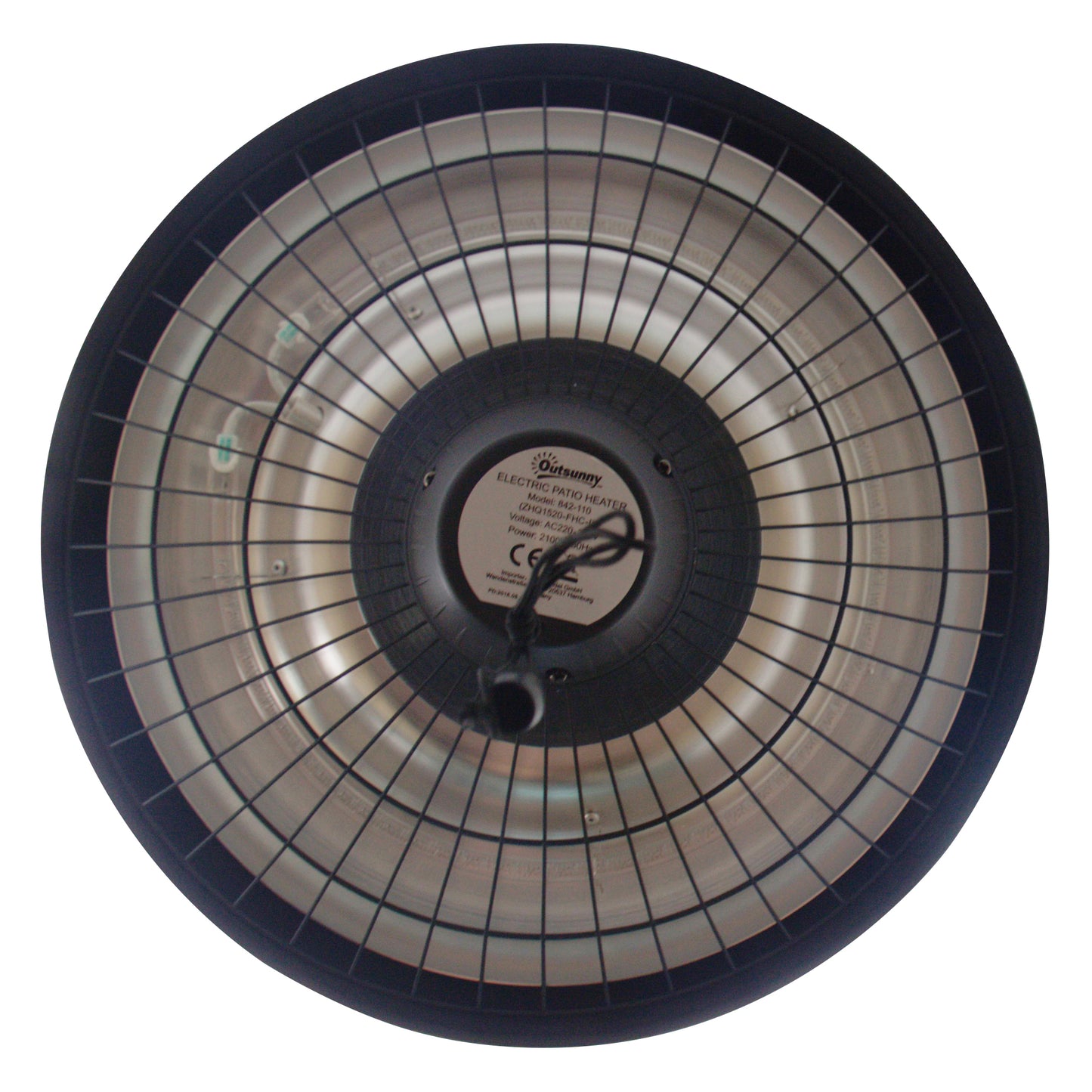 Outsunny Outdoor Electric Heater, Halogen, 2100W-Black