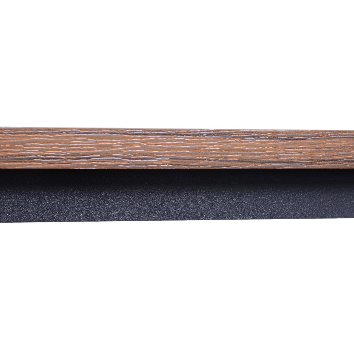 HOMCOM 2-Tier Coffee Table, 106Lx60Wx45H cm-Wood Grain/ Black Frame Colour