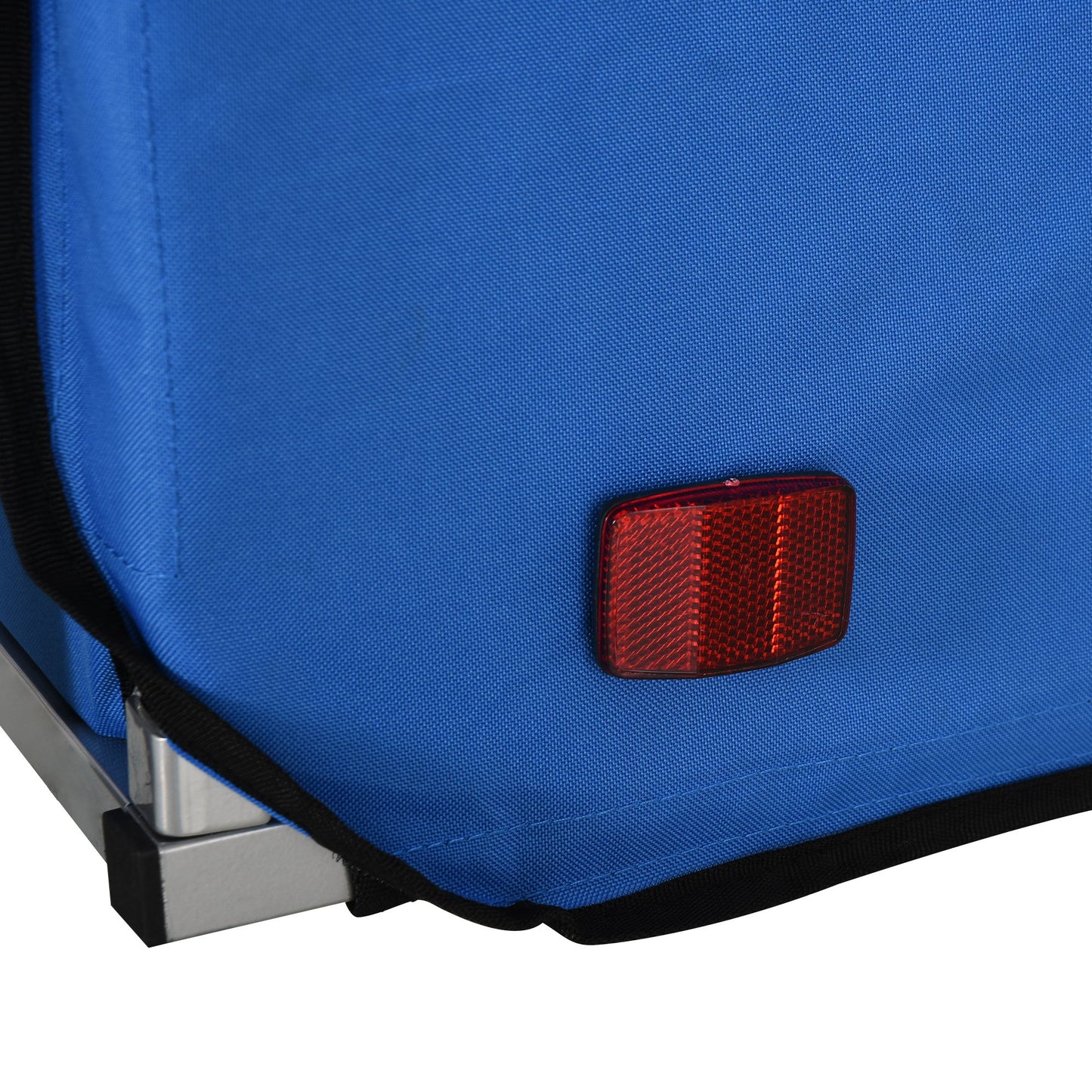 HOMCOM Trailer for Kids Steel Frame Children's 2-Seater Bicycle Trailer Blue