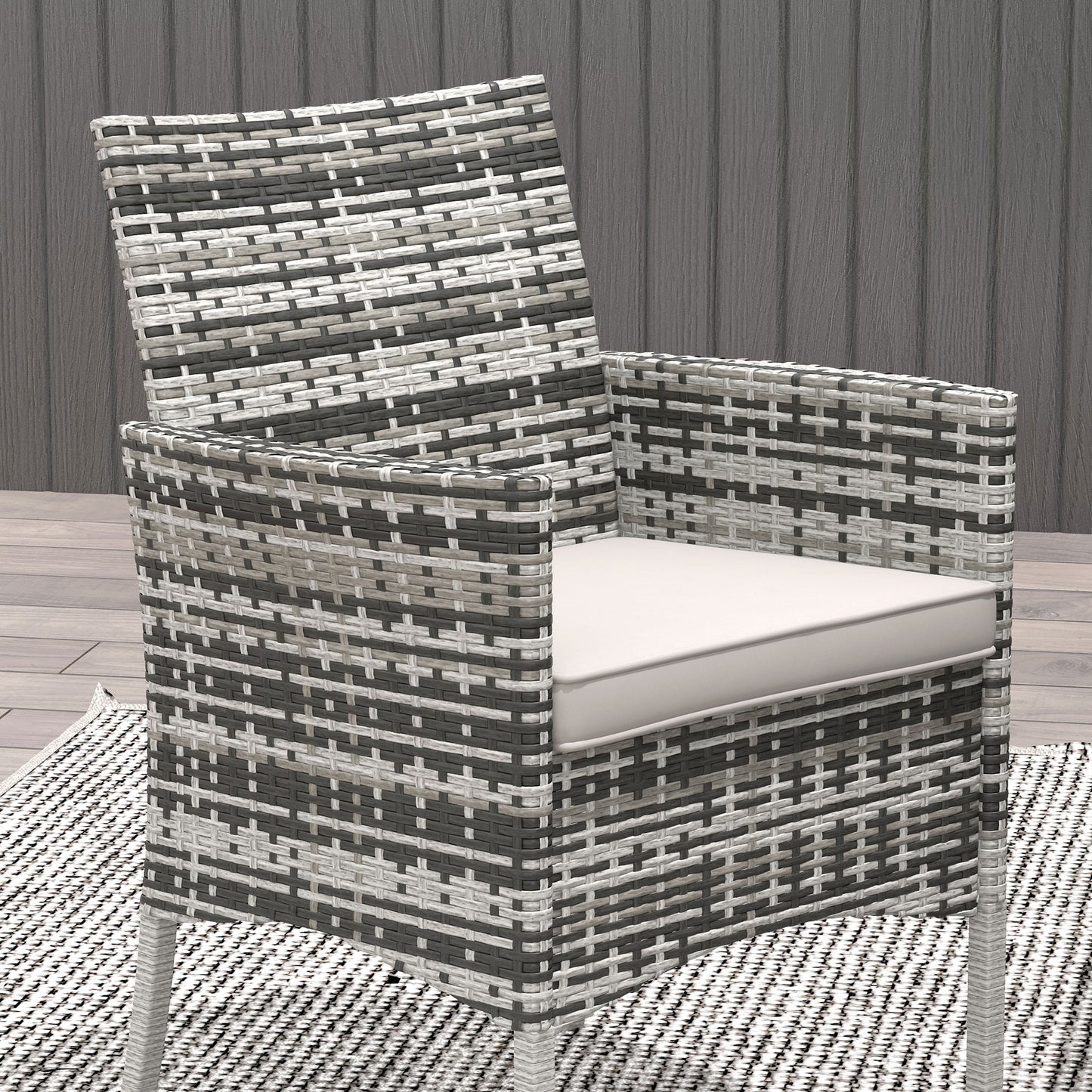 Outsunny Five-Pieces Rattan Dining Set