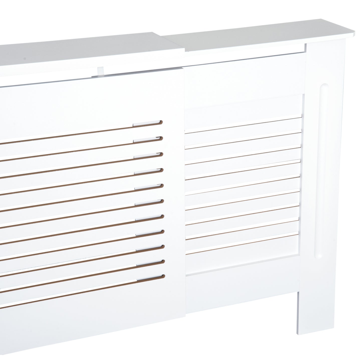 HOMCOM 140-204L x 21W x 83H cm MDF Radiator Cover MDF-White